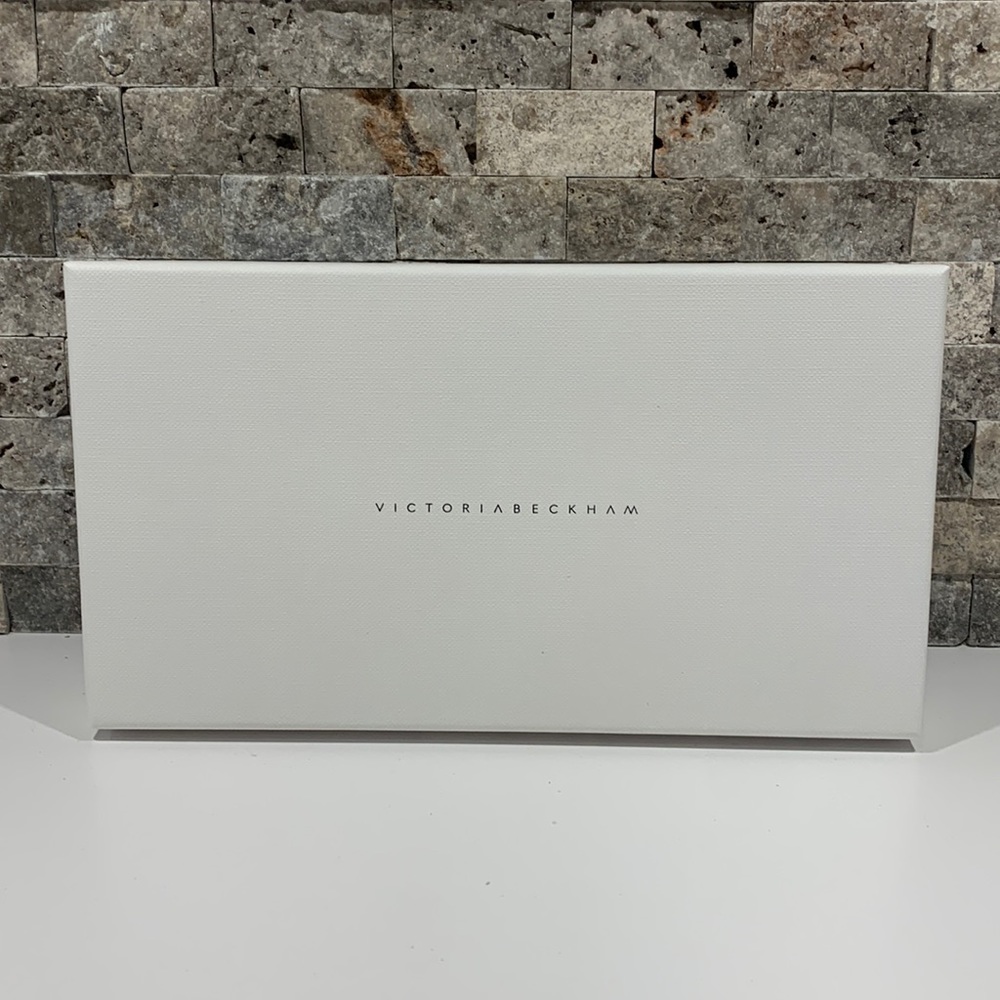 NWT [Victoria Beckham] Double Bridge Gold & Burgundy Sunglasses with Case - Picture 10 of 11